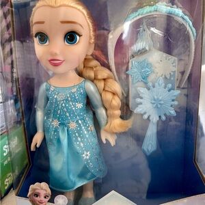 Disney Frozen Elsa Doll with Sparkling Blue Dress with Accessories